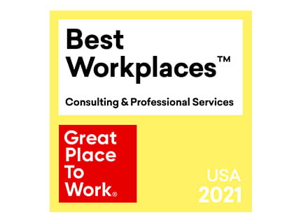  Best Workplaces in Consulting & Professional Services by Great Place to Work® 2021