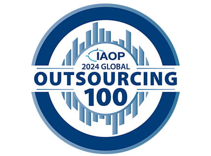 IAOP 2024 Global Outsourcing 100 award badge