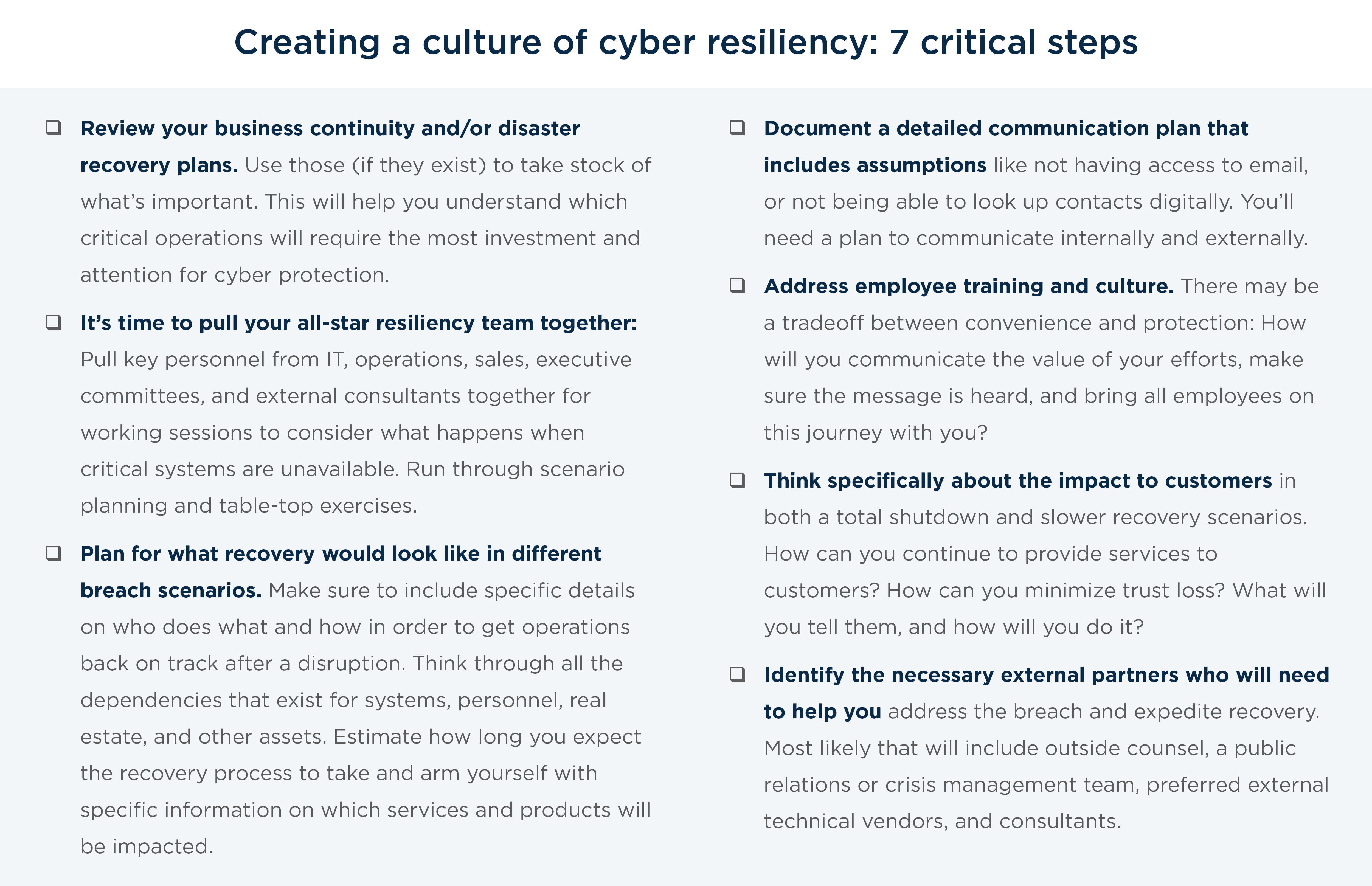 creating a culture of cyber resiliiency