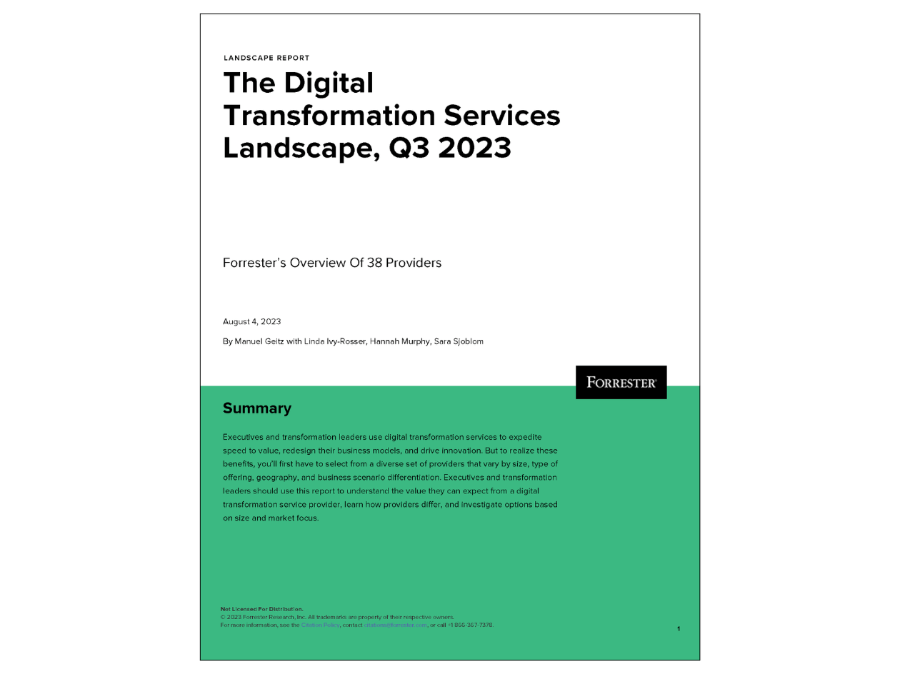 Download the complimentary 2023 Forrester Report to:
